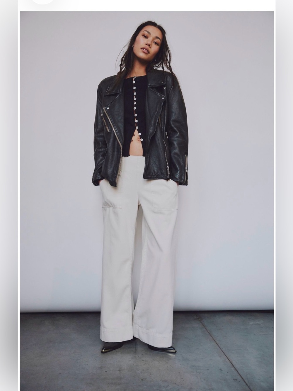 NWT Free People Wide Leg Utility Pants M